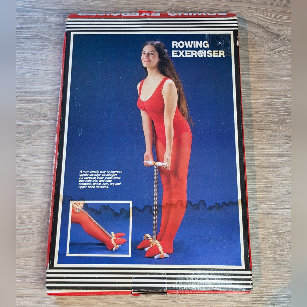 Vintage 80's Rowing Exerciser New In Box - Picture 2 of 15